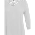 thumbnail image 3 of FashionOutfit Women's Flowy 3/4 Sleeve Bohemian Lace Top, 3 of 3