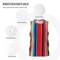 thumbnail image 3 of Naloa Mexican Serape Blanket Stripes Basketball Jersey Reversible Men's Mesh Athletic Sports Shirts Training Practice S-4XLMedium, 3 of 6