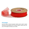 thumbnail image 3 of Uxcell 1.18" Wide 50 Yard Lace Ribbon Floral Pattern Red Lace Trim Ribbon, 3 of 5