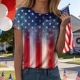 thumbnail image 2 of UngA Women's 250th America Anniversary Independence 250 Years of Freedom Crew-Neck Women Shirts (Navy,S), 2 of 7
