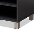 thumbnail image 4 of Baxton Studio Shirley - Storage cabinet - 12 shelves - 2 doors - engineered wood - dark gray, 4 of 10