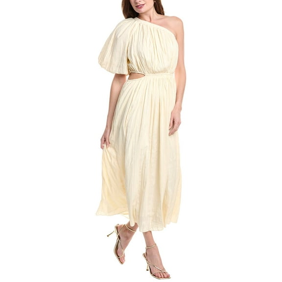 Endless Rose womens  Asymmetrical Midi Dress, m, Beige