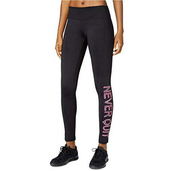 Ideology Womens Never Quit Graphic Athletic Leggings