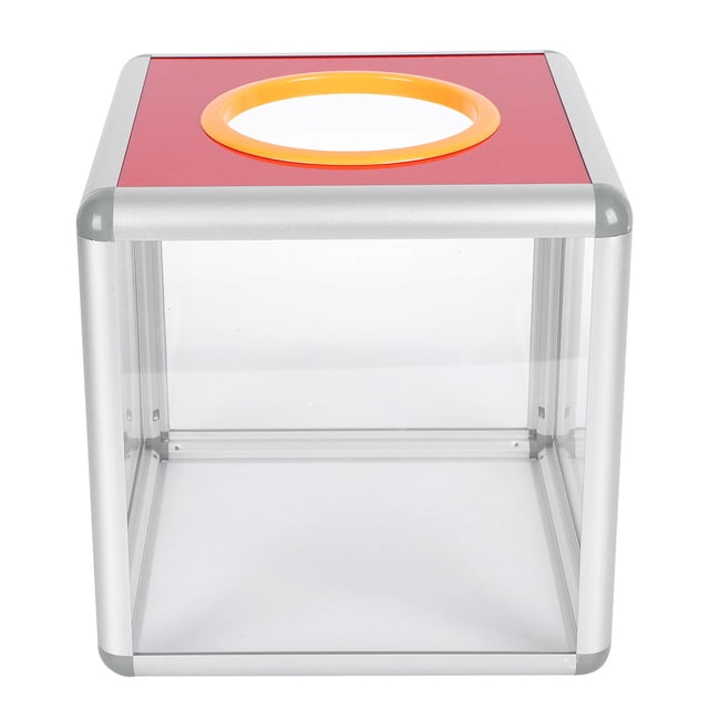 Miangastore Raffle Box Compact Lottery TicketS Holder Square Raffle Container Game Accessory