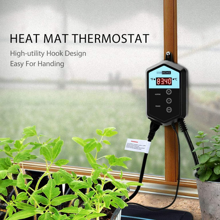 VIVOHOME Digital Thermostat Controller for Seedling Heat Mat 