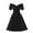 Black, variant on Bigersell Party Dresses Women's One Shoulder Solid Color Short Sleeve High Waist formal Dress Body Con Dress Female Women's Plus Ball Gown Dresses, Style 25489, Black L