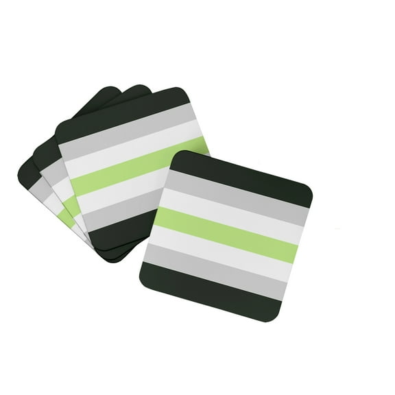 Agender Pride Foam Coaster Set of 4