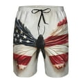 thumbnail image 3 of Vsdgher American Flag Butterfly Wall Men's Beach Shorts, Surfing shorts, Swim trunks, Quick Dry Swim Trunks for Surfing Beach Fun -XX-Large, 3 of 6