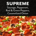 thumbnail image 3 of DiGiorno Stuffed Crust Cheese, Veggie, and Meat Supreme Pizza, 26.4 oz (Frozen), 3 of 11