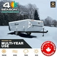 thumbnail image 2 of KNOX 3rd Gen Pop up Folding Camper Cover, Anti-Tear 7 Layer APEX Fabric, Fits Folding Campers and RVs, Pop-up Trailer Cover Comes with Tire Covers and User-friendly Instructions, 2 of 8