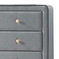 thumbnail image 2 of Transitional Style Wood and Fabric Upholstery Dresser with 6 Drawers, Gray, 2 of 5