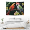 thumbnail image 3 of FUMJ Wall Tapestry Macaw Cockatoo Painting Tropical Birds Surrounded Exotic Animals Backdrop Wildlife Textures Summer Tapestry Wall Hanging Bedding Tapestry for Bedroom, 3 of 7