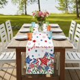 thumbnail image 4 of Table Runners 72 Inches Long Dress Scarves, Independence Day Farmhouse Kitchen Table Runner, Coffee Tablerunners, 4th of July Red Blue Stars Patriotic 14x72 Inch, 4 of 9