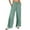 Green, variant on XFLWAM Women's Casual Linen Pants Drawstring High Waisted Wide Leg Palazzo Pant Casual Loose Flowy Trousers with Pockets Army Green L