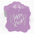 thumbnail image 2 of Inkdotpot Pack Of 100 Merry X-Mas Christmas Paper Tags DIY Craft Bracket Shape Real Silver Foil Hang Tags, 2 of 7