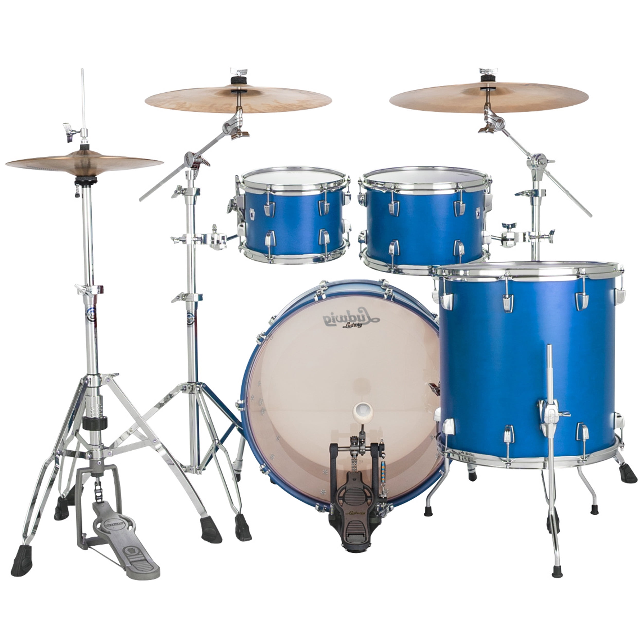 Ludwig NeuSonic 4-Piece Mod 2 Shell Pack With 22" Bass Drum Satin Royal Blue