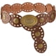 thumbnail image 1 of Cinturón bohemio vintage de 1 metro para mujer, 6 cm de ancho, estilo vaquero, de cuero estilo western, color canela, estilo punk., 1 of 5
