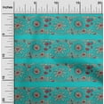 thumbnail image 1 of oneOone Silk Tabby Fabric Leaves & Floral Block Print Fabric By The Yard 42 Inch Wide, 1 of 4
