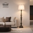 thumbnail image 6 of Decor Therapy Crossmill Resin Baluster Room Decor Floor Lamp, Warm Grey, 54 inch, 6 of 7