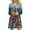 Navy, variant on Viikei Womens Christmas Women's Fashion Christmas Christmas Tree Print Long Sleeve Round Neck Dress
