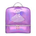 thumbnail image 1 of Mochila de baile de ballet, bolsa de gimnasio informal con compartimento para zapatos para viajes y gimnasia Púrpura, 1 of 8