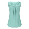 thumbnail image 4 of ZyeKqe Tank Tops for Women Summer Loose Fitted Flowy Tunics Scoop Neck Lace Sleeveless Tops, 4 of 6