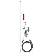 Firestik FS3SMK-W 3 ft. 300W Twist-To-Tune Series Fiberglass Single Mirror Mount CB Antenna Kit - White