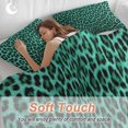 thumbnail image 5 of Green Leopard Print Bedding 3 Piece Duvet Cover Set Full Size, Farmhouse Abstract Animal Patterned Soft Microfiber Comforter Cover with Zipper Closure & Pillowcases, FadeResistant Quilt Cover, 5 of 9
