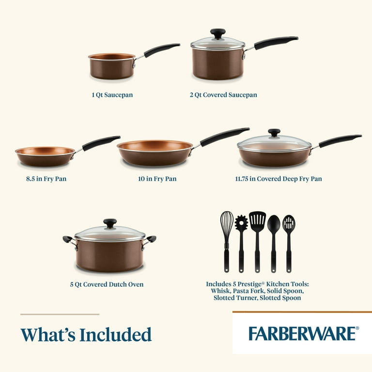 Farberware 14-Piece Easy Clean Pro Ceramic Nonstick Cookware Set