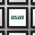 thumbnail image 4 of Gallery Pops NHL San Jose Sharks - Wordmark Wall Art, Black Framed Version, 12" x 12", 4 of 5