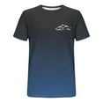 thumbnail image 3 of T-shirts Dégradé Montagne pour Femmes 2026 Été Décontracté Manches Courtes Col Rond T-Shirts Graphiques Randonnée Camping Hauts, 3 of 3