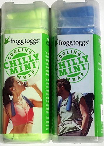 33 inch x 25 inch Frogg Toggs super chilly cooling towel W/SPF 50+ blue 