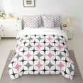 thumbnail image 2 of Manfei Colorful Stars Bedding Comforter Set 7 Pieces, Modern Geometric Art Queen Bedding Sets, Abstract White Gray Pink Queen Sheet Sets, Luxury Bedroom Decor, 2 of 8