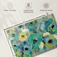 thumbnail image 6 of Elephant Stock Fresh Teal Flowers I Wall Art - Horizontal Canvas Wall Art - Living Room Wall Decor - Abstract Canvas - Blue And Gray Decor By Silvia Vassileva - 48" x 32", 6 of 8