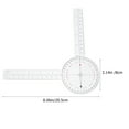 thumbnail image 3 of KAKOWELY 4Pcs Goniometer Protractor Ruler Occupational Home Ruler Practical Angle Ruler Clear Ruler,8.07"X3.15"X0.08", 3 of 4