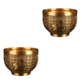 thumbnail image 4 of Maytalsory 1/2/3 Chinese Traditional Feng Shui Brass Fu Bowl Exquisite Housewarming Gift Small 2PCS, 4 of 6