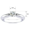 thumbnail image 4 of SuperJeweler 1/4 Carat Moissanite Solitaire Engagement Ring in 14 Karat White Gold, 4 of 5