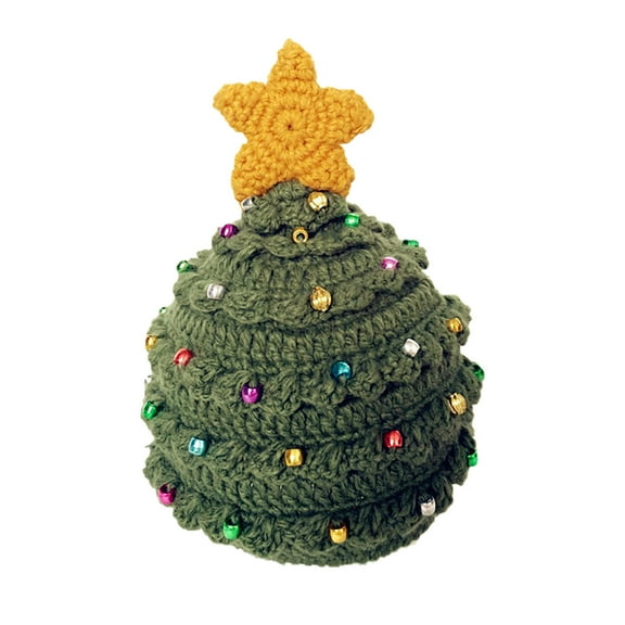 Penkiiy Baby Hats Baby Winter Hat Children's Hat Cute Christmas Day Winter Christmas Tree Star Hat Warm Kid Knitted Hat Yellow Hat for One Size