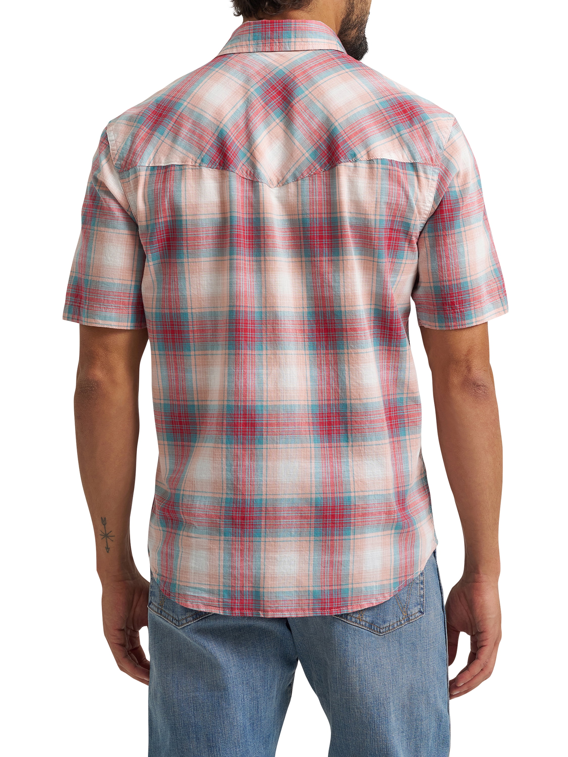 Wrangler® Men's Premium Short Sleeve Plaid Shirt, Sizes S-2XL