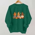 thumbnail image 4 of Fall Winter Women Long Sleeve Crewneck Sweatshirt Spooky Halloween Gnome Print Casual Daily Top, 4 of 5