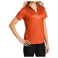 thumbnail image 4 of Yellow Rooster Women's Performance Fine Jacquard Polo Autumn Orange XS, 4 of 6