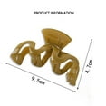 thumbnail image 6 of Lohuatrd Women Hair Gripper Waved M-shaped Smooth Strong Claw Anti-slip Elasti Spring Anti-break Solid Color Hair Styling Organization Tool Lady Hair Clamp Hair Clip, 6 of 8