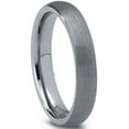 thumbnail image 2 of Charming Jewelers Tungsten Wedding Band Ring 4mm for Men Women Comfort Fit Domed Round Brushed Lifetime Guarantee Size 5, 2 of 5