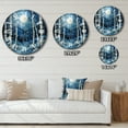 thumbnail image 4 of Designart "Mystic Moonlight Birch Woods I" Landscapes Oversized Wall Clock, 4 of 6