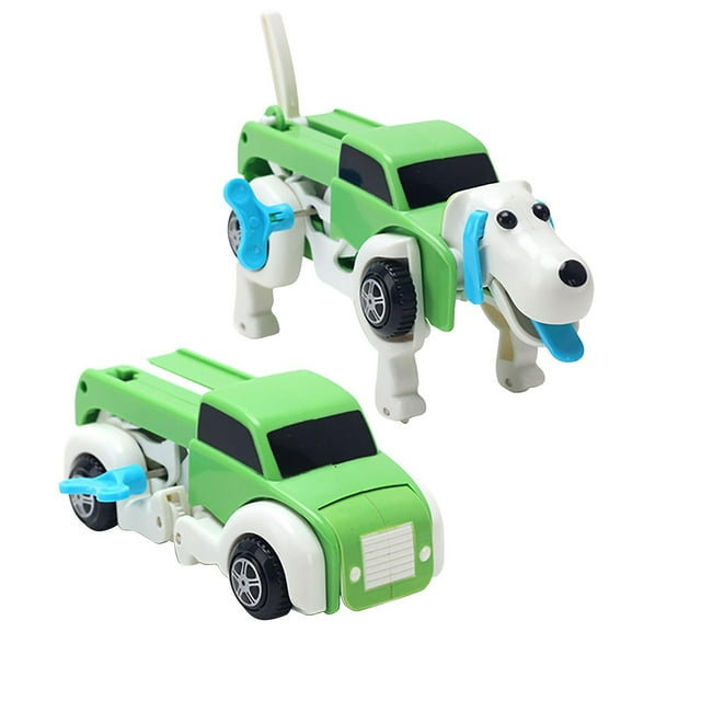 Coche de juguete Wind-up Clockwork Dog Transform Dinosaur para niños