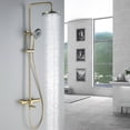 thumbnail image 2 of Triple Function Complete Shower System with Brass Rough-in Valve, ABS Rainfall Shower Head with Hand Held Shower and Tub Filler, 2 of 5