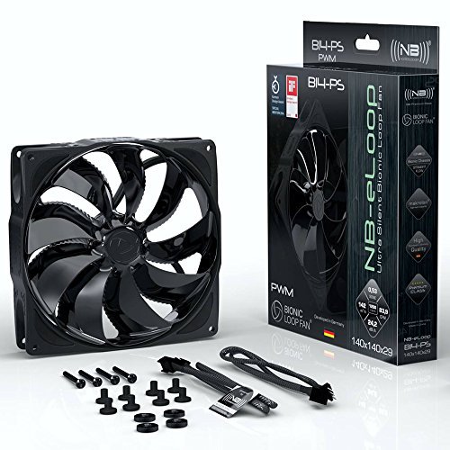 Noiseblocker NB-eLoop B14-PS Black Edition 140mm 4Pin PWM Fan 300-1200RPM 83.92CFM 24.28dBA