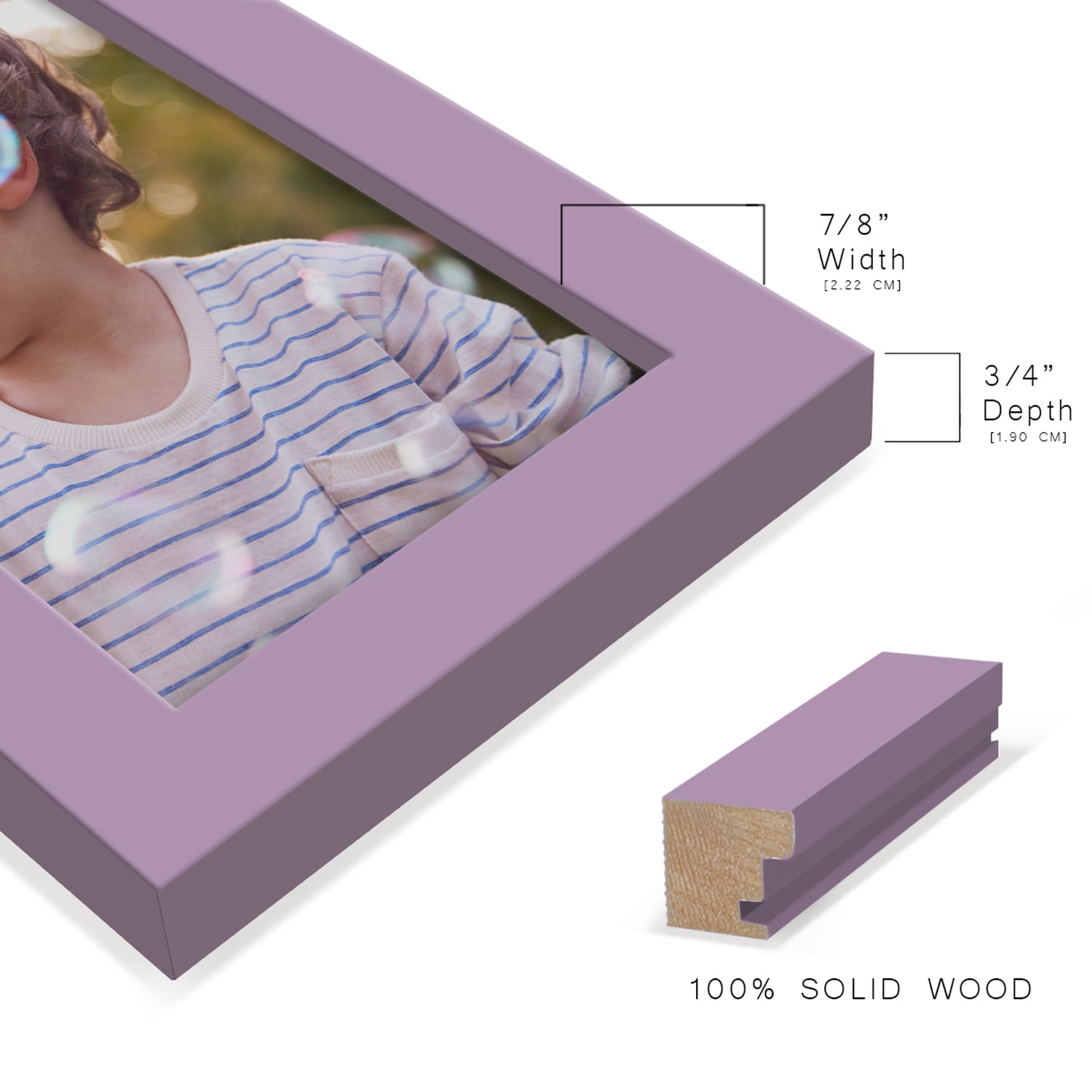Modern 4 in. x 6 in. Violet Picture Frame (Set of 2)