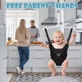thumbnail image 3 of Baby Jumper, Baby Doorway Jumper with Adjustable Strap, Protable Baby Jumpers and Bouncers, Easy to Assemble, Toddler Bouncer Jumper with Floor Mat, Black, 3 of 8