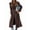 Dark Brown, variant on Womens Faux Suede Long Trench Coat Notched Lapel Double Breasted Pea Coat Overcoat with Belt Light Brown M